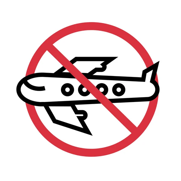 Обмеження Вхід Обмеження Імміграції Обмеження Подорожей Літак Знак Зупинки Змінити — стоковий вектор
