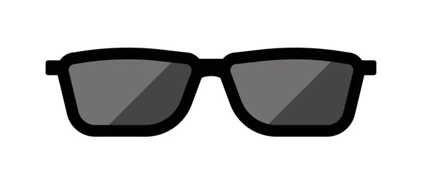 Verre Solaire Noir Icône Lunettes Vecteur Modifiable — Image vectorielle