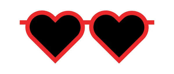 Heart Sunglasses Heart Glasses Party Affection Editable Vector — Stock Vector