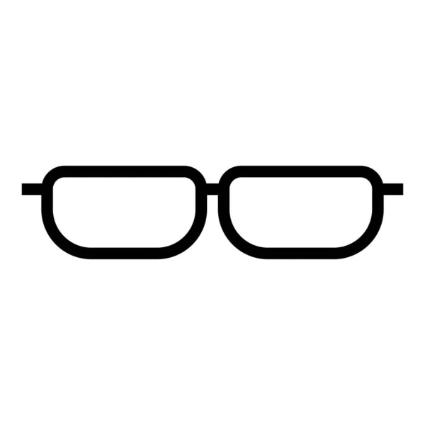 Simple Eyeglass Icon Sunglasses Vision Correction Editable Vector — Stock Vector