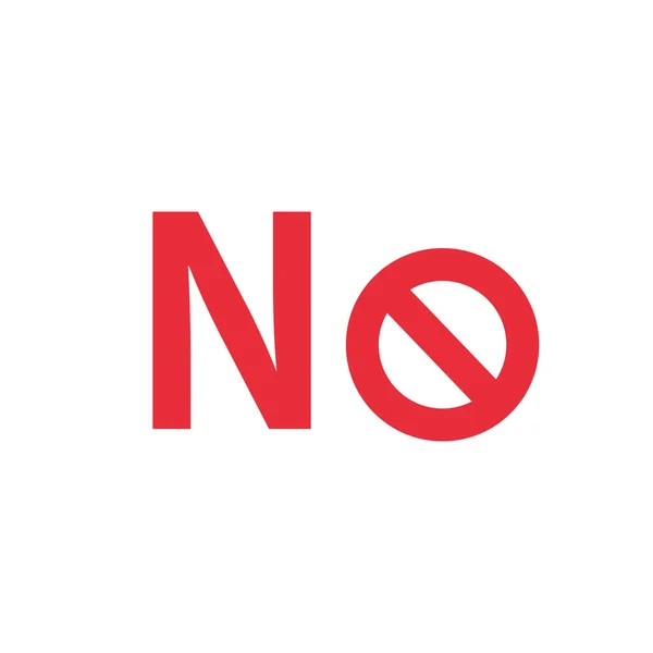 Brak Logo Ikon Znaków Zakazu Wektor Edytowalny — Wektor stockowy