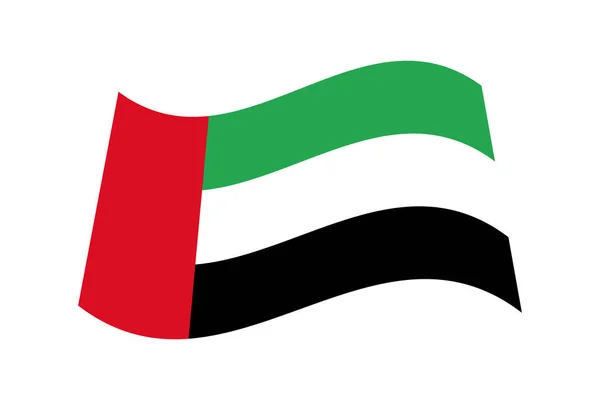 Flaga Emiratów Arabskich Machająca Wektor Edytowalny — Wektor stockowy