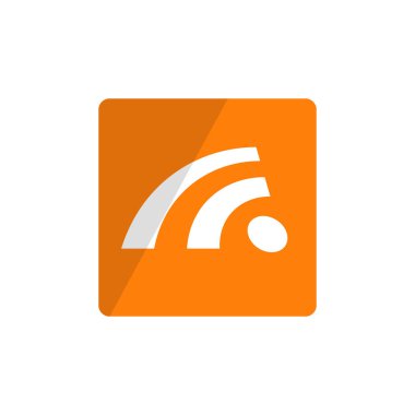Modern RSS simgesi. Besleme bildirimi. Düzenlenebilir vektör.