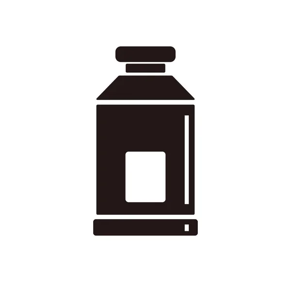 Tvättmedel Flaska Siluett Ikon Tvålflaska Redigerbar Vektor — Stock vektor