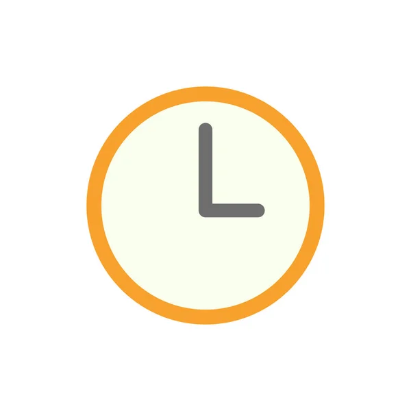 Orange Clock Icon Timer Reminder Editable Vector — Stock Vector