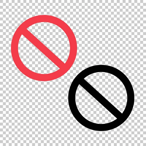 Señal Stop Roja Negra Vector Editable — Archivo Imágenes Vectoriales