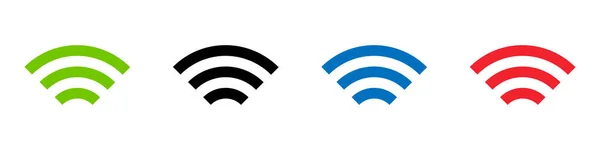 Symbolset Für Radiowellen Internet Kommunikation Und Editierbarer Vektor — Stockvektor