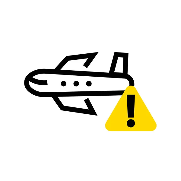Піктограма Літака Знак Обережності Змінити Вектор — стоковий вектор
