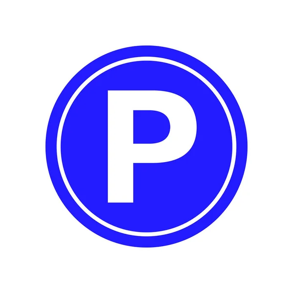 Parkering Ikon För Parkeringsskylt Och Cykelparkering Tecken Redigerbar Vektor — Stock vektor