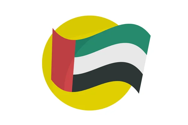 Bandera Moderna Los Emiratos Árabes Unidos Vector Editable — Archivo Imágenes Vectoriales
