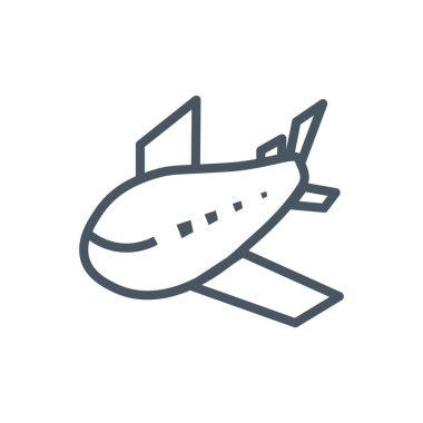 Uçak ikonu havada. Uçak. Düzenlenebilir vektör.