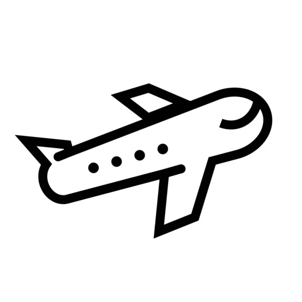 Logo Samolotu Ikona Podróży Wektor Edytowalny — Wektor stockowy
