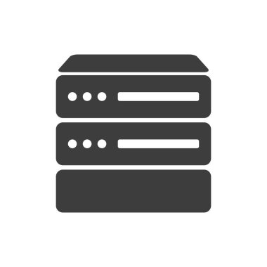 Sunucu Sembolü sunuluyor. Bulut Deposu. Düzenlenebilir vektör.