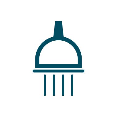 Duş sembolü. Fıskiye ikonu. Düzenlenebilir vektör.