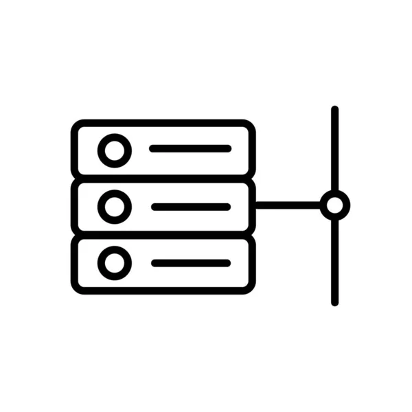 Значок Сервера Подключения Сети Хостинг Символ Редактируемый Вектор — стоковый вектор