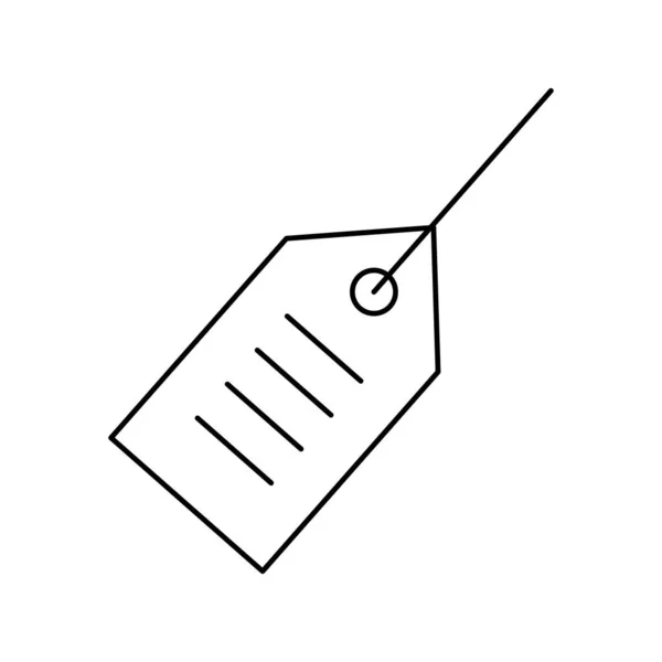 Icône Simple Tag Étiquette Prix Vecteur Modifiable — Image vectorielle