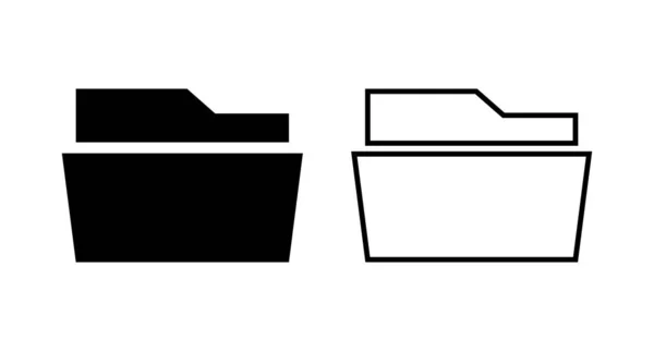 Открыть Набор Значков Папок Редактируемый Вектор — стоковый вектор