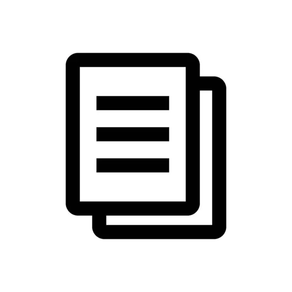 Memo Icon Copy Icon Document Contract Editable Vector — Vettoriale Stock