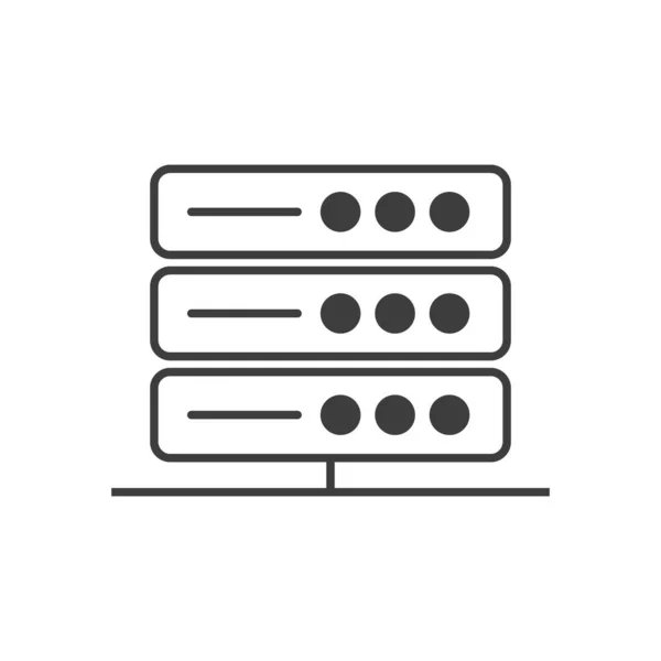 Символ Хостинг Сервера Машина Хранения Данных Редактируемый Вектор — стоковый вектор