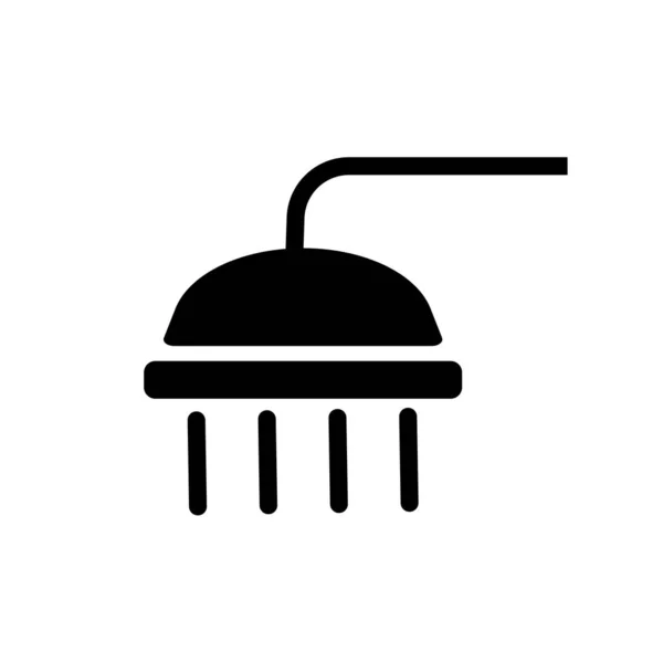 Hotel Shower Icon Sprinkler Editable Vector — 스톡 벡터