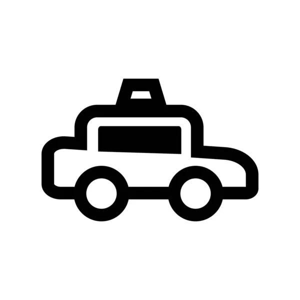 Horizontal Taxi Icon Cab Editable Vector — Vettoriale Stock