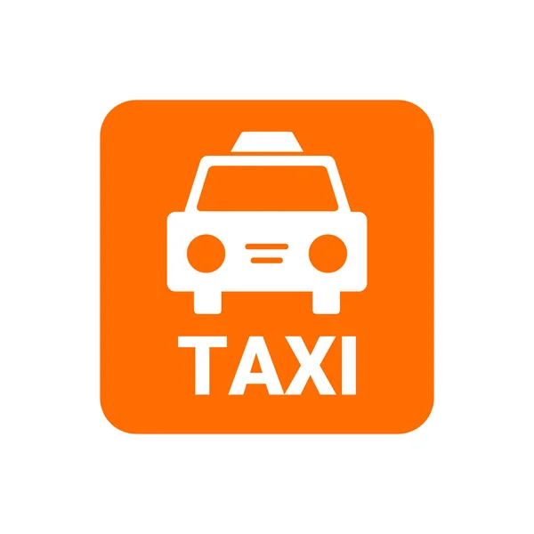 Orange Taxi Box Icon Logo Cab Icon Editable Vector — Vettoriale Stock