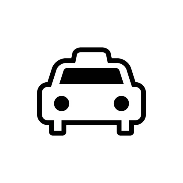 Flat Design Taxi Icon Editable Vector — Stock Vector