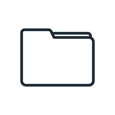 Folder icon. Data organization. Editable vector.