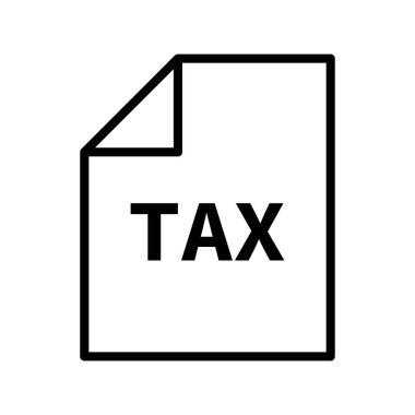 Vergi beyanı. Vergi belgesi. Düzenlenebilir vektör.