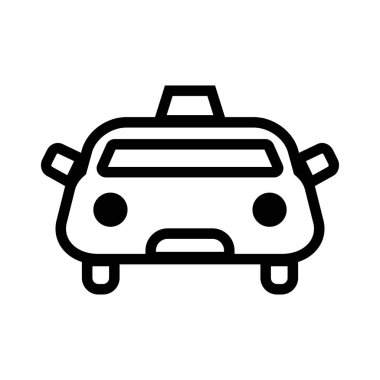 Sedan tipi taksi ikonu. Taksi ikonu. Düzenlenebilir vektör.