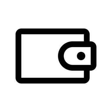 Cüzdan simgesi. Para ya da konteyner sembolü. Düzenlenebilir vektör.