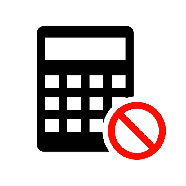 Calculator Use Prohibited Calculator Regulation Editable Vector — ストックベクタ