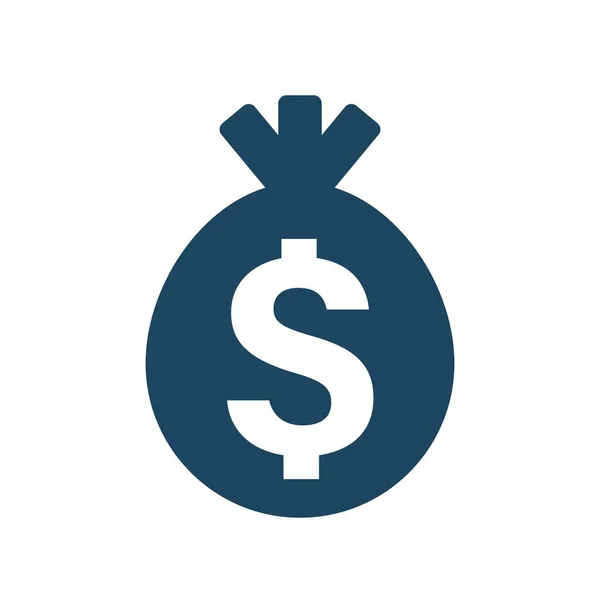 Bag Dollars Money Bag Editable Vector — Stockvektor