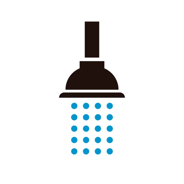 Shower Running Water Shower Room Icon Editable Vector — Vector de stock