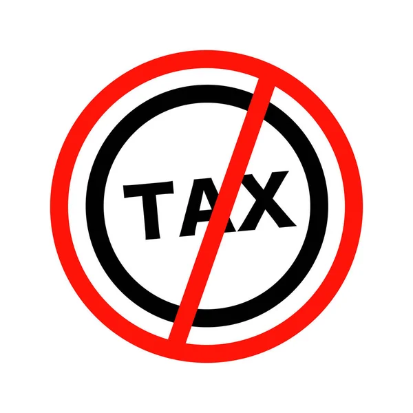 Tax Symbol Stop Sign Editable Vector — Stockvector