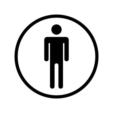 Erkekler tuvaleti izi. Tuvalet. Düzenlenebilir vektör.