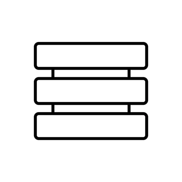 Simbolo Semplice Del Server Archiviazione Dati Cloud Vettore Modificabile — Vettoriale Stock