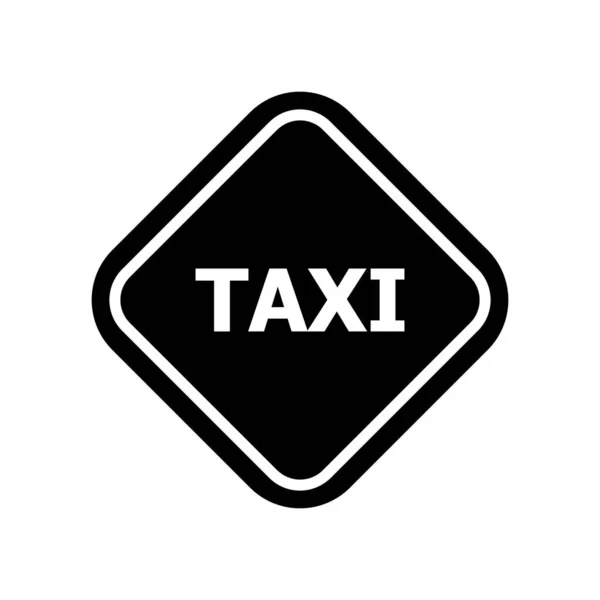 Diamond Shaped Cab Sign Taxi Sign Editable Vector — Vettoriale Stock