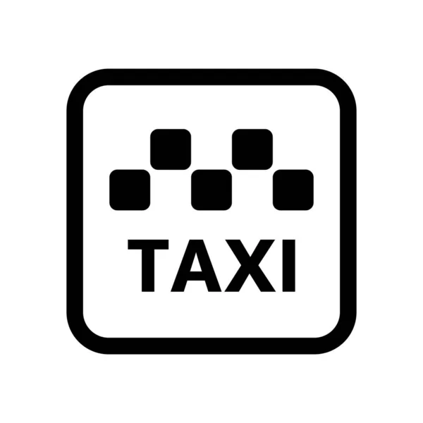 Taxi Symbol Taxi Logo Box Icon Editable Vector — Vettoriale Stock