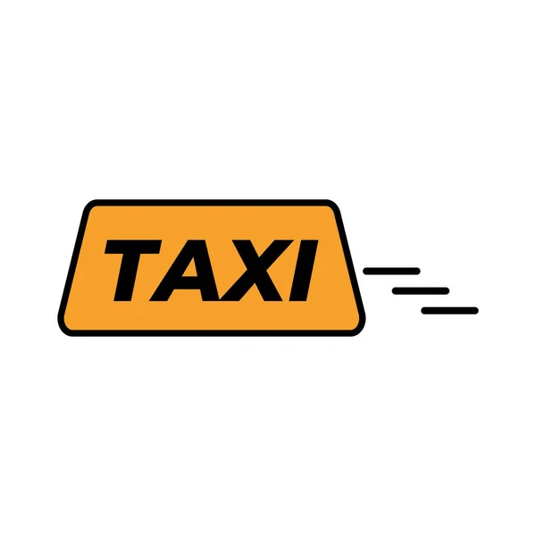 Orange Taxi Roof Symbol Editable Vector — 图库矢量图片