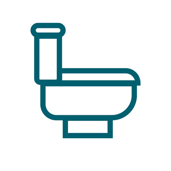 Side Toilet Icon Toilet Seat Editable Vector — 图库矢量图片