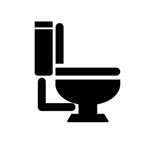 Toilet Silhouette Icon Large Urinal Editable Vector — Stock Vector