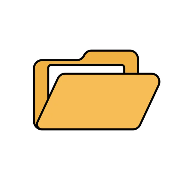 Open Folder File Editable Vector — Vector de stock