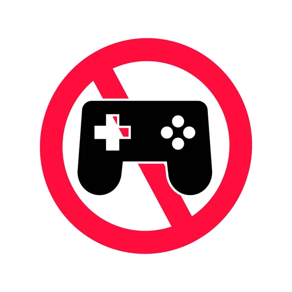 Prohibition Game Gaming Regulation Editable Vector — Image vectorielle