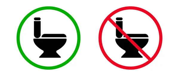 Restroom Available Icon Restroom Unavailable Icon Set Availability Toilet Breakdown — Wektor stockowy