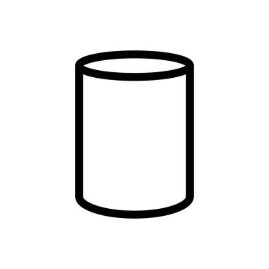 Cylinder icon. A round cylinder. Editable vector.
