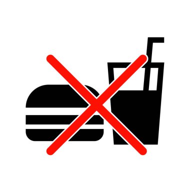 No fast food allowed. Editable vector.