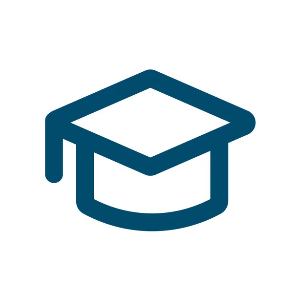 Education Icon Graduation Cap Editable Vector — 스톡 벡터