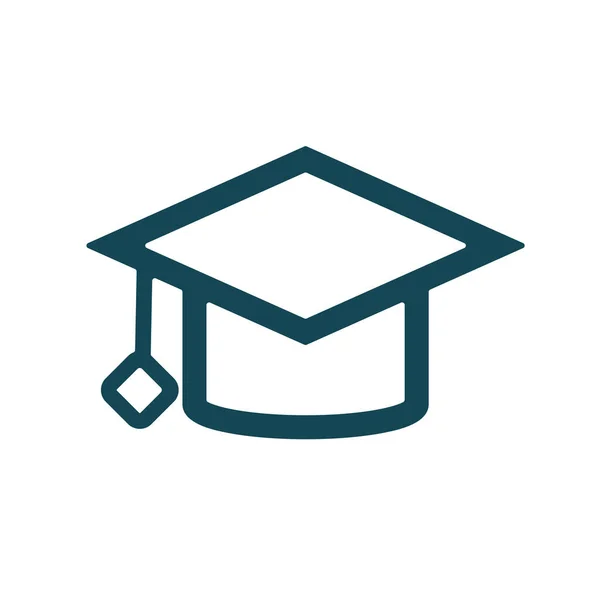 Graduation Square Cap Icon Academic Cap Knowledge Education Editable Vector — 스톡 벡터