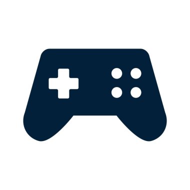 Video oyunu denetleyici siluet simgesi. Düzenlenebilir vektör.